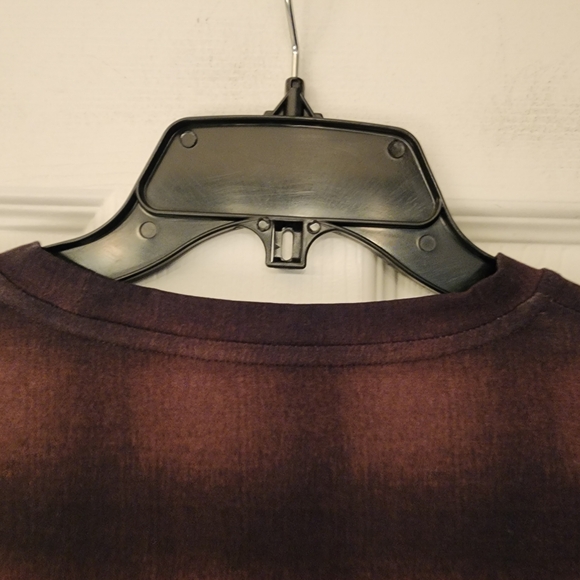 VINCE Long-sleeved Crewneck Ruched Side Top In Blk/Brown Size XL - Picture 9 of 12